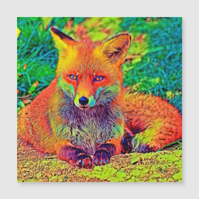Carte Magnétique AnimalColor_Fox_001 (Devant)