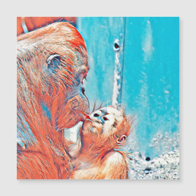 Carte Magnétique AnimalMix_OrangUtan_010 (Devant)