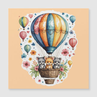 Carte Magnétique Animals On A baloon