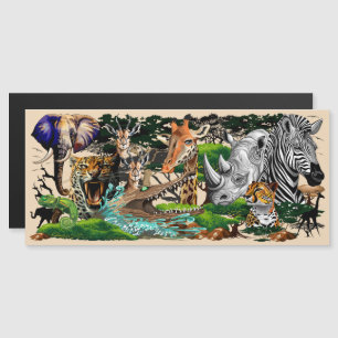 Carte Magnétique Animaux sauvages de la Savane africaine