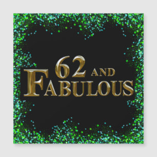 Carte Magnétique Anniversaire 62 ans