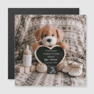 Carte Magnétique Annonce de grossesse pour les amoureux des chiens