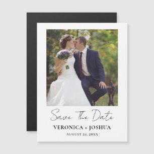 Carte Magnétique Annonce de mariage minimaliste pour sauvegarde de