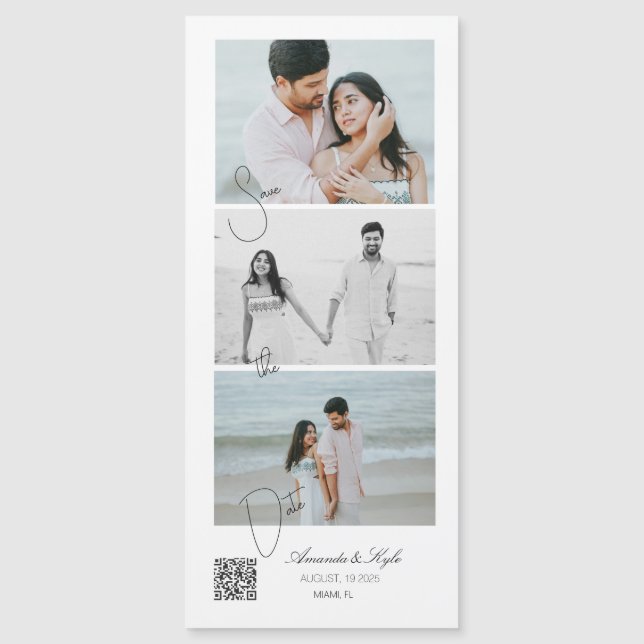 Carte Magnétique Annonce personnalisée Photo Aimant Mariage (Devant)