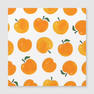 Carte Magnétique Apricots Aquarelle Blanc Arrière - plan Vintage