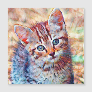 Carte Magnétique aquarell kitten