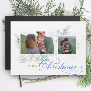 Carte Magnétique Aquarelle Joyeux Noël Script Juniper Photo