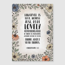 Aquarelle Philippiens 4:8