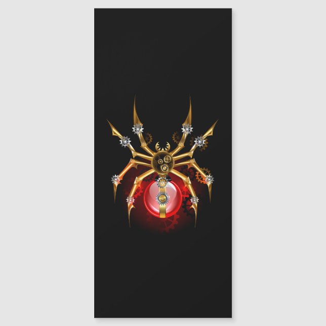 Carte Magnétique Araignée en vapeur noire (Devant)
