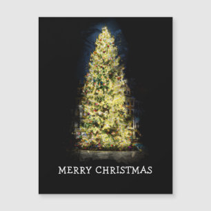 Carte Magnétique Arbre de Noël peint en lumière