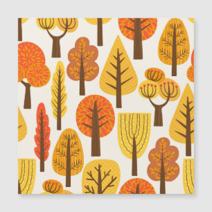 Carte Magnétique Arbres d'automne, motif sans soudure.