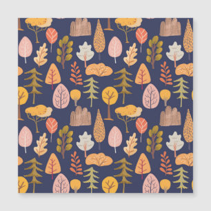 Carte Magnétique Arbres multicolores : Vintage mi-automne