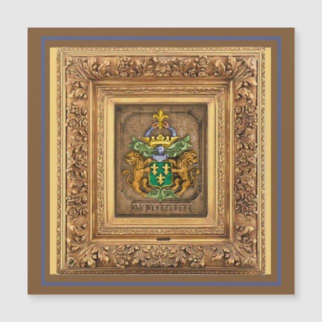 Carte Magnétique Armoiries De La Famille Hollandaise De Westerfield (Devant)