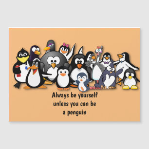 Carte Magnétique Arrière - plan de pingouins Animés