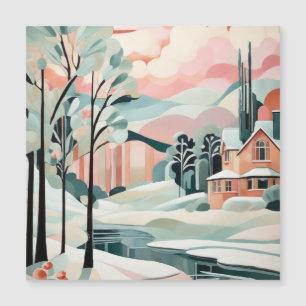 Carte Magnétique Art déco de Noël [ conception magnétique]