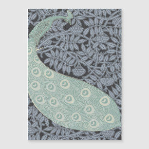 Carte Magnétique Art Nouveau Peacock Classic Vintage Bird