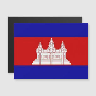 Carte Magnétique Asie - Cambodge - drapeau cambodgien -