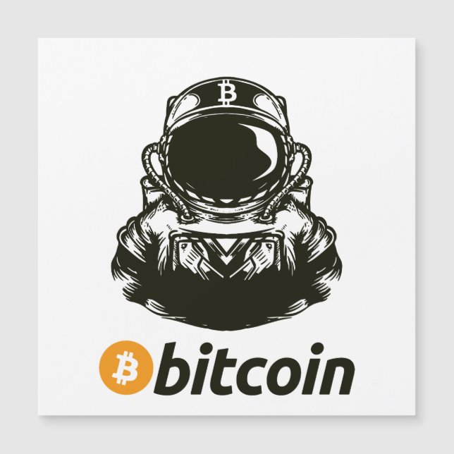Carte Magnétique Astronaut BITCOIN-Crypto (Devant)