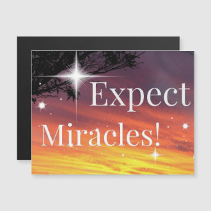 Carte Magnétique Attendez-vous à Miracles Sparkle Sunset Inspiratio