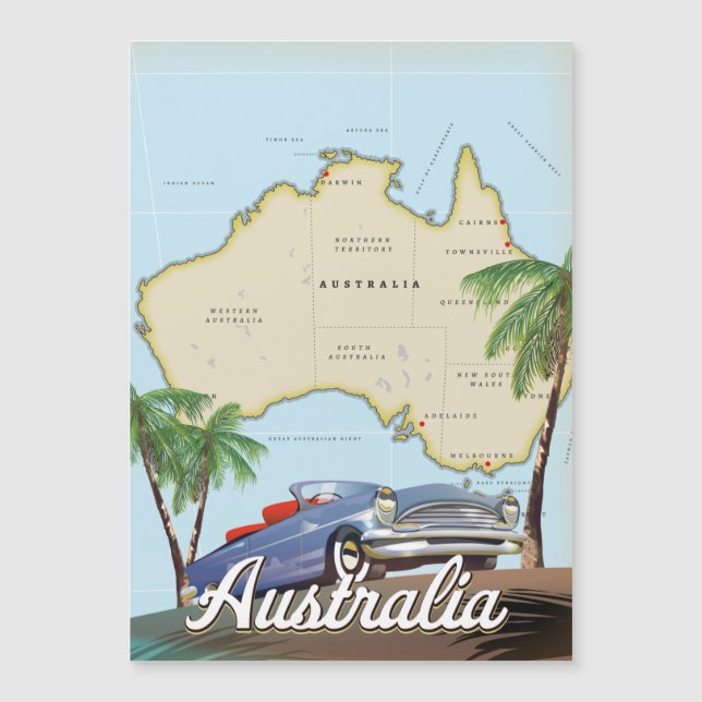Carte Magnétique Australie (Devant)