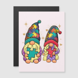 Carte Magnétique Autisme couple Gnome