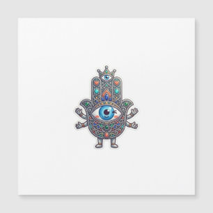 Carte Magnétique Autocollant Kawaii Hamsa œil Méchant Marocain Amaz