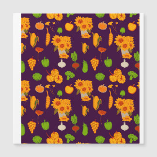 Carte Magnétique Automne Récolte Saine Veggie Et Fruits Jeter Pi