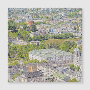 Carte Magnétique Autriche - dessin Salzbourg 1