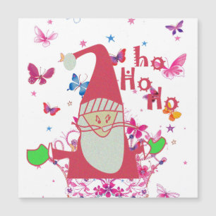 Carte Magnétique Ayez un Hohoho coloré Beau Papillon de Noël