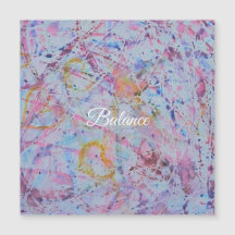 ​"Balance" Abstract Watercolor Magnetic Card