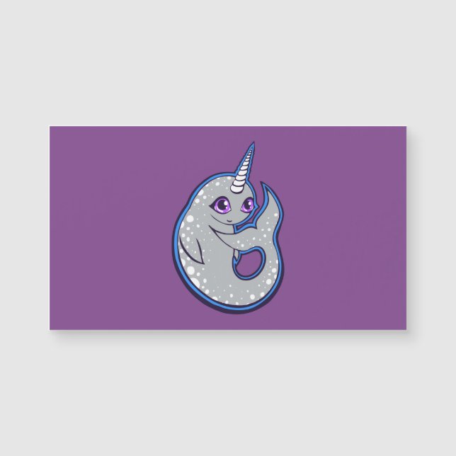 Carte Magnétique Baleine grise de Narwhal avec la conception de (Devant)