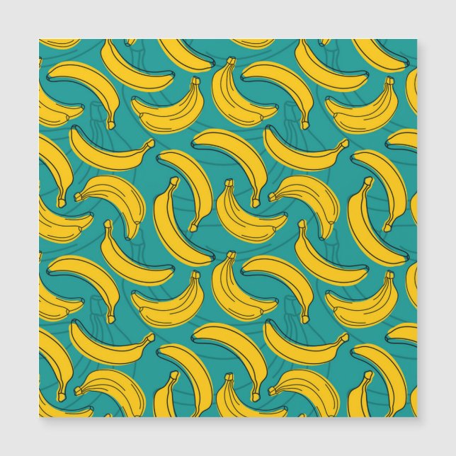 Carte Magnétique Banane jaune : Noir Vintage (Devant)