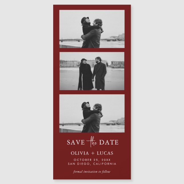 Carte Magnétique Bande Photo Bande Mariage MagnétiqueEnregistrer La (Devant)