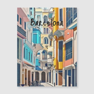 Carte Magnétique Barcelone Espagne