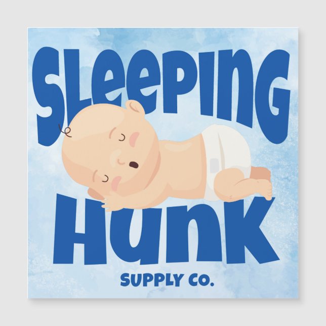 Carte Magnétique Bébé dormant (Devant)