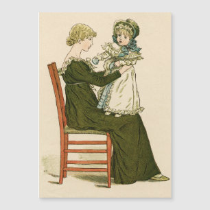 Carte Magnétique Bébé victorien Mère Greenaway