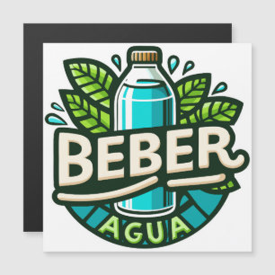 Carte Magnétique Beber agua