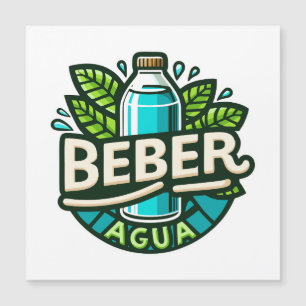 Carte Magnétique Beber agua