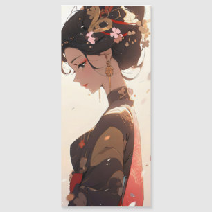 Carte Magnétique Belle Geisha Anime Girl