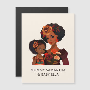 Carte Magnétique Belle maman et fille noire (20)