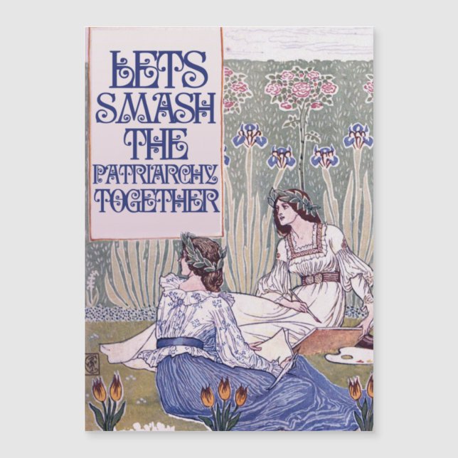 Carte Magnétique Best Feminist Friend (meilleur ami féministe) Écra (Devant)