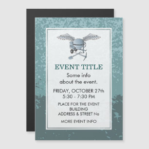 Carte Magnétique Béton bleu-gris