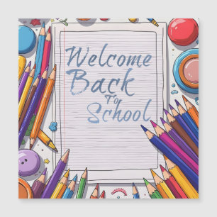 Carte Magnétique Bienvenue à l'école – Amusant et Coloré