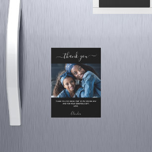 Carte Magnétique Black white photo merci aimant