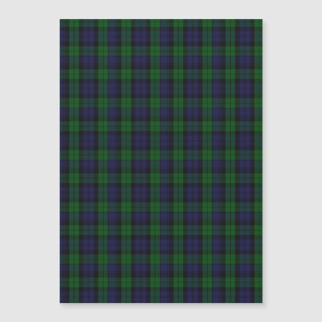 Carte Magnétique Blackwatch Tartan (Devant)