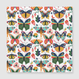 Carte Magnétique Boho Butterflies : Motif en papier peint sans cout