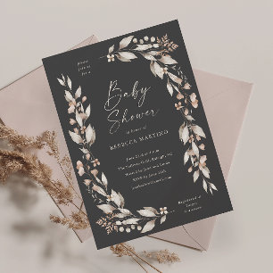 Carte Magnétique Boho Fleur sauvage élégant Baby shower floral aima
