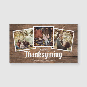 Carte Magnétique Bon thanksgiving Pays Rustique Famille Photo