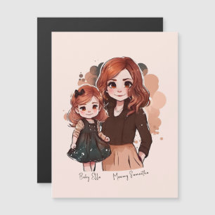 Carte Magnétique Bond adorable maman et fille (2)