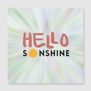 Carte Magnétique Bonjour Sonshine, Sun Rays, Vues d'été